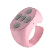 Wireless Bluetooth Remote Control,Remote Control Page Turner Bluetooth Scroller Ring,Short Video and Music Camera Shutter Remote Controller (Pink)