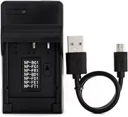 NP-BD1 Ultra Slim USB Charger for Sony Cyber-shot DSC-P100, P120, P150, P200, T5, T50, T500, T70, T700, T75, T77, T9, T90, T900, TX1 and More