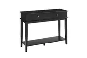 Mika Wooden Hall Console Table W/ 2-Drawer - Black