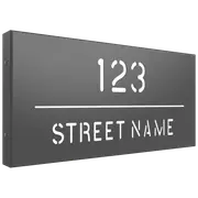 ProtectorAl 580 x 280mm Woodland Grey Aluminium Cut Through Custom House Box Sign