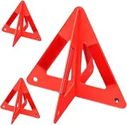 iplusmile 3pcs Triangle Reflectors Emergency Warning Signs for Car Trunk Reflective Auto Warning Triangle for Nighttime Visibility Compliant Road Traffic Standards