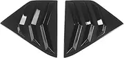 Rear Side Vent Quarter Window Louver Cover Sticker Compatible for Nissan Kicks Accessories 2017 2018 2019 2020 2021 2022 2023(Bright Black Style)