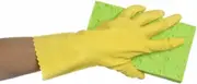 Bastion Flocklined Honeycomb Grip Rubber Gloves, Medium, Yellow
