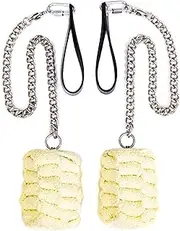 FIRE MECCA Fire Poi Set – 3 Inch Woven Kevlar MoonBlaze Heads – Set of 2 – Custom Length – Twist Link Chain – Flow, Spinning, Circus, Dance Prop – for Festivals & Performances