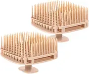 minkissy 2Pcs Shampoo Brush Travel Friendly Scalp Massager for Exfoliating and Hair Care Self Cleaning Scalp Scrubber for Healthy Scalp and Dandruff Reduction