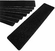 Black Stair Safety Tape - Non Slip Treads, Package of 10, 6" X 24"