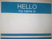 25 BLUE "HELLO MY NAME IS" NAME TAGS LABELS BADGES STICKERS - Self Adhesive