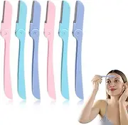 Eyebrow Razor, Pack of 6 Women's Face Razor, Eyebrow Razor, Shaper, Razor for Men and Women, Multi-Purpose Exfoliating Face Razor