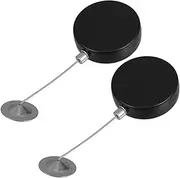 TOBBOMEY 2pcs Retractable Remote Controller Tether Cable Lock Theft Steel Wire Rope for Secure Remote Storage High Durability Design for Travel and Everyday Use