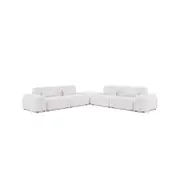 Pretty Modular Pure White Boucle Upholstery Sofa Set/Modular Corner Sofas