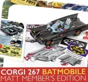 Corgi 267 Batmobile Corgi Model Club Reissue Matt Black Rare