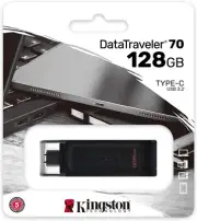 Kingston 128GB DataTraveler 70 USB 3.2 Flash Drive Memory Stick USB Type C