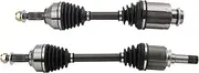 TRQ Front CV Axle Shaft Assembly Set Compatible with 10-13 Flex 10-12 MKS MKT Taurus