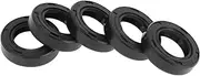 X AUTOHAUX Universal Oil Seal TC Double Lip W Steel Spring Seal Ring Rotary Shaft Seal 17x28x7mm High Pressure NBR Rubber Black 5 Pcs