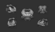Mega Construx Halo Reach Spartan Armor with knife 3D Printed