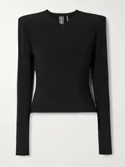 [Norma Kamali] Norma Kamali - Stretch-jersey Top - Black - large large Black