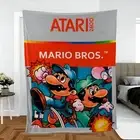 Vintage Style Retro Mario Bros. ATARI Box Game Ultra-Soft Micro Fleece Blanket