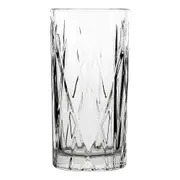 6pc Porto Riley Soda Lime Glass Hi Ball Tumblers Drinkware Set 350ml Clear