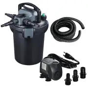 Back Flush Bio-Pressurized Koi Pond Filter 13w UVC + 1200GPH Pump + 1" Tubing