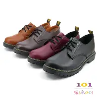 在飛比找momo購物網優惠-【101 玩Shoes】mit.三孔低筒馬丁皮鞋中性版型男/