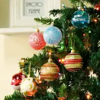在飛比找蝦皮商城精選優惠-MOMOKO 聖誕球 亮光球  6cm聖誕球 24個彩繪球套