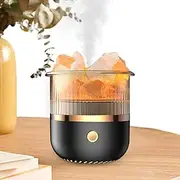 Salt Lamp Diffuser,Salt Lamp Oil Diffuser - Colorful Atmosphere Lamp Humidifier with 1 Pack Salt Stone for Bedroom Salt Stone Aromatherapy Machine Pochy