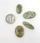 Natural Ajax Turquoise Hand Cut Cabochon Lot Oval Shape 37.4 Carats