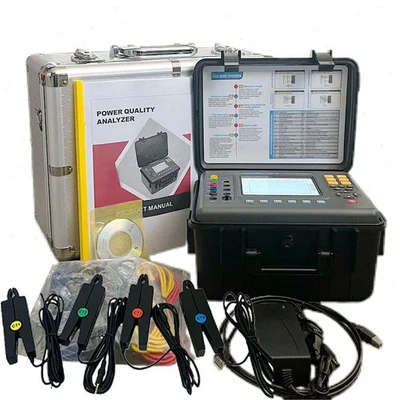3 Phase Power Quality Analyzer with Current Clamp 10mA~10.0A CT Size 8mm×15mm