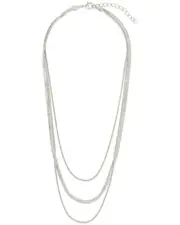 Sterling Forever Everly Layered Herringbone Chain Necklace