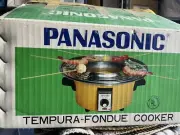 Vintage PANASONIC Tempura FONDUE COOKER POT Gold NF-851E 1970s