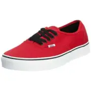 Vans Authentic Chili Pepper Red Black Skate Shoes Size 5 Men 6.5 Women