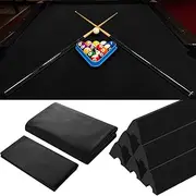 Mixweer Billiard Cloth for 8 ft Pool Table Pre Cut Pool Table Felt Billiard Protector with 6 Pcs Cloth Strips and 6 Pcs Pool Table Rubber Bumpers for Bars, Clubs, Hotels Replacement