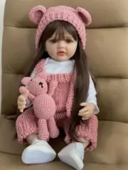 22 Inch Realistic Full Silicone Reborn Baby Doll Princess Toddler Gift for Kid
