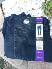 Buffalo David Bitton Men's Jeans 40x29 Jackson Slim Straight Stretch DRK BLU NWT