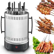 Electric Barbecue Grill, Vertical Rotisserie Kebab Machine with 8 Grill Fork and Automatic 360° Rotation, Automatic Rotary Skewer Machine with Single Switch Control, for Kebabs, Skewers