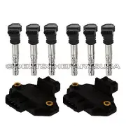 AUDI ALLROAD QUATTRO ICM ICU IGNITION CONTROL MODULE + COIL COILS TUNE UP KIT 8