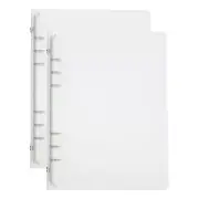 A5 Binder Cover, 2 Pcs PP 6 Ring Round Ring Binder Cover, Transparent