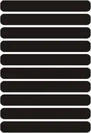 WOLMIK 10pcs Black Reflective Stickers 8x1cm Reflective Motorcycle Helmet Stickers Night High Visibility Reflective Stickers Strip Tape