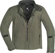 Merlin Exile D3O Explorer Motorcycle Textile Jacket, green-brown, Size S for Men Green Brown
