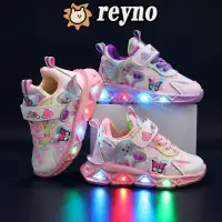 在飛比找蝦皮購物優惠-Reyno大庫存3-9歲兒童鞋防水皮面 ​Led 運動鞋兒童