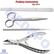 Toenail Removal Set Podiatry Ingrown Cutter Nail Cleaner File Medical Scissors