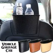 Portable Car Trash Can Garbage Bin Hanging Box Organizer Front for Vehicles