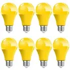 8 Pack E27 LED Bulb SMD 2835 5W Yellow Non-dimmable Plastic Bulbs for Restaurant