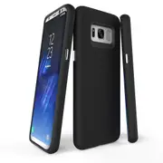 For Samsung Galaxy S8 Case, Black Armour Protective Durable Slim Phone Cover
