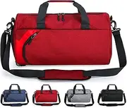 [vivva] Classic Gym Bag for Women Weekender Duffle Bag Small Carry-on Travel Duffles with Shoes Compartment Men Outdoor Lightweight Fitness Pack 30L(Red)