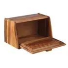 Davis & Waddell Bread Box Acacia Wood w/ Bread Board Lid Natural 39x23x22cm ISA-