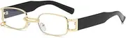 [HCHES] Designer Popular Fashion Small Rectangle Women Luxury Sunglasses Men Vintage Punk Men Sun Glasses Shades UV400