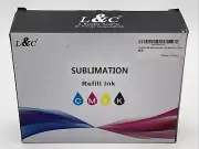 L&C Yellow Sublimation Ink Autofill Refill for EcoTank Printers ET-4800 - 4 Pack