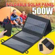 Foldable Solar Panel 500W Portable Solar Panels Fast Charger USB 5V Full Power