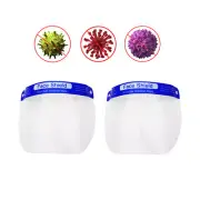 Pair Safety Full Face Shield Reusable Clear Washable Protection Face Shield